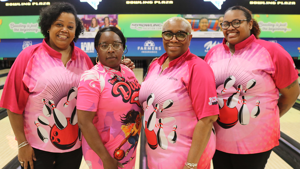 The members of Paper Chasers 16 at the 2025 USBC Women's Championships